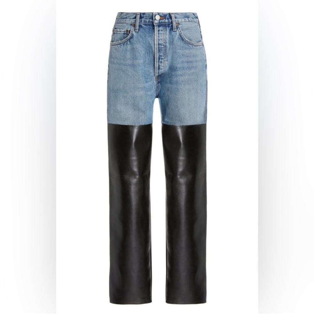 AGOLDE 90s Pinch - Leather / Denim - 25